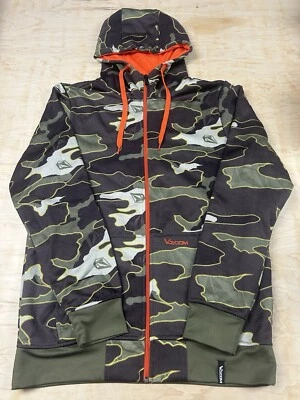 Volcom Collectable “LIKEALION HYDRO” Full Zip Camo / Orange Sweatshirt - Size L - Image 1 of 4