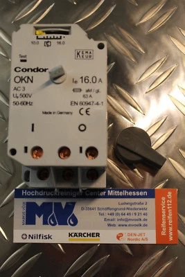 NUEVO interruptor de protección del motor Condor OKN-160 AA 10-16 A para KÄRCHER + Frank  - Imagen 1 de 4