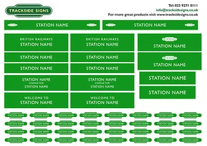 Señales de nombre de estación de tren modelo de British Railways región sur - calibre O 7 mm - Imagen 1 de 2