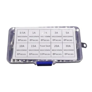 9 Values 72pcs 250V 6x30mm Slow Blow Fuses Fine Fuses Quick Glass Fuses Kits - Zdjęcie 1 z 8