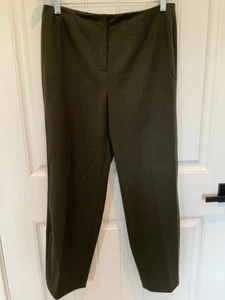 TALBOTS Womens Size 12 Petites Gray Stretch Flat Front Tapered Leg Dress Pants - Picture 1 of 4