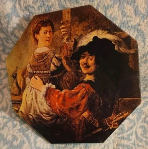 MILTON BRADLEY DEVON OCTAGONAL PUZZLE, REMBRANDT, 1966 Artist And Saskia - Picture 1 of 2