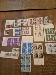 15 Blocks of 3 And 4  stamps. All are mint condition and from the 1950s 60s 70s - Picture 1 of 6