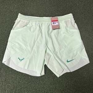 NIKE Dri-FIT ADV Rafa Nadal Pantaloncini da Tennis Uomo 7" Verde Vapore Taglia L DV2881-376 - Foto 1 di 6