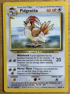 Pokemon Pidgeotto 22/102 Raro Set Base - Imagen 1 de 2