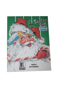 Vintage Santa's Big Coloring Book Kwik Fill Family Restaurant Holiday Promo Book - Picture 1 of 4