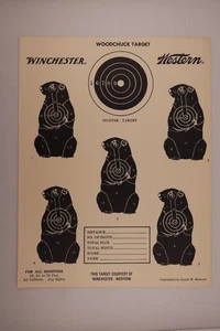 WINCHESTER WESTERN WOODCHUCK BERSAGLIO INUTILIZZATO PROTETTO DA COPYRIGHT JOSEPH W. MEHMERT - Foto 1 di 2