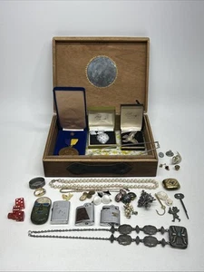 Vintage Enid Collins Holzkiste Tasche Handtasche mit Schmuck und anderen Gegenständen - Bild 1 von 24