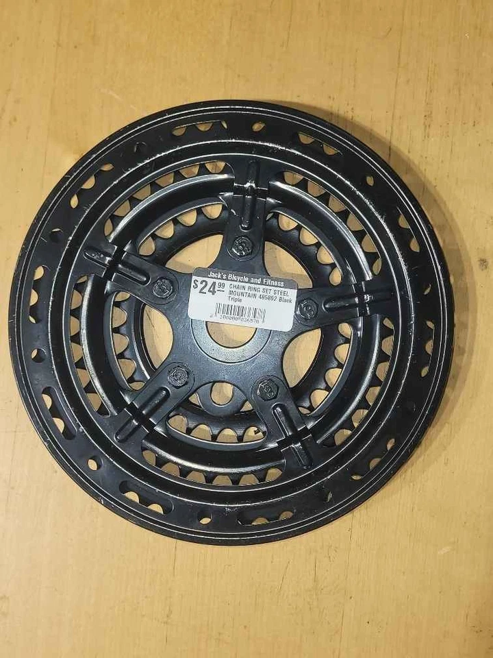 ChainRings Set Sunlite 48/38/28 For 1 Pc Crank Steel, Black - image 1 of 1