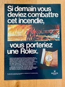 Rolex Day-Date Si demain vous... Ölfeuer 1969 Vintage Watch Ad Werbung Reklame - Bild 1 von 5