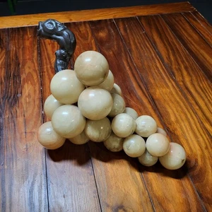 De colección Uvas de Alabastro MCM Racimo de Uva Fruta Madera Tallo SKL - Imagen 1 de 6