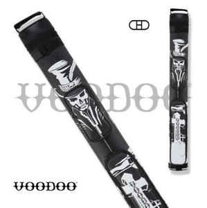 Voodoo VODC22D 2Bx2S schwarz mit weißem Papa Legba Stitch Billard Pool Queue Stick - Bild 1 von 1