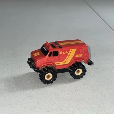 Vintage Stomper Schaper Red Chevy 4x4 Truck Approx. 3" Long - Image 1 of 4