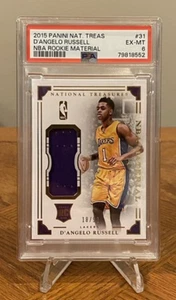 2015 Panini National Treasures NBA Rookie Material D'Angelo Russell RC 18/99 PSA - Picture 1 of 1