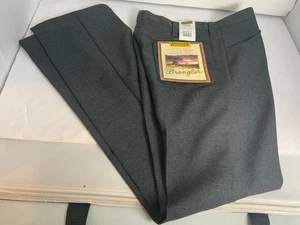 Pantaloni da cowboy vintage Wrangler Wrancher poliestere nero 32” L x 34” L 82HK - Foto 1 di 2
