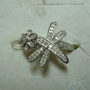 White Diamond Ring Size 6 47 diamonds .42tcw MSRP$883 - Picture 1 of 8