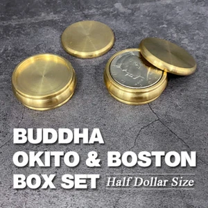Buddha Okito & Boston Box Set (Half Dollar Size) Magic Tricks Close Up Illusions - Picture 1 of 3