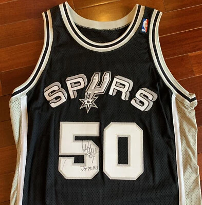Authentic Champion David Robinson Signed Spurs Jersey! Admiral Vintage 90’s NBA! - Image 1 of 4