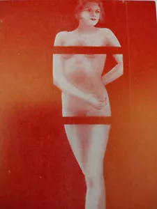 Vintage Pinup Risque Arcade Card Hidden Charm Girlie Beauty IMRCO NY USA Red - Picture 1 of 5