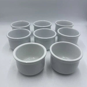 BIA Cordon Bleu Bowl 16 oz Vintage Set of 8 White Porcelain MCM Made In Brazil - Picture 1 of 5