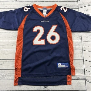 Reebok Denver Broncos #26 Portis Football Jersey Youth Large 14-16 Blue - Picture 1 of 6