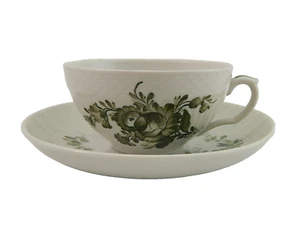 Vintage Mug For Tea' ROYAL COPENHAGEN Blossom Green Flower Curved Tea Cup - Picture 1 of 12
