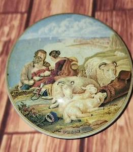 Prattware Pot Lid "Peace, Sheep, Ewes" Porcelain Lithograph 1850’s - Picture 1 of 4
