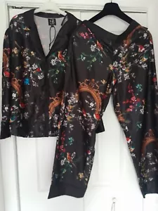 Ted BAKER MULTICOLOURED FLORAL/ BIRDS PYJAMAS SET SIZE 12/14 . NEW WITHOUT TAGS - Picture 1 of 5