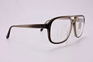 AO Safety Charcoal Vtg Eyeglasses Frames Z87 145 Aviator Hipster Engineer EC100 - Picture 1 of 12