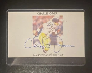 CHARLIE JOINER AUTHENTIC AUTOGRAPHED 3 X 5 CARD NFL FOOTBALL - Picture 1 of 11