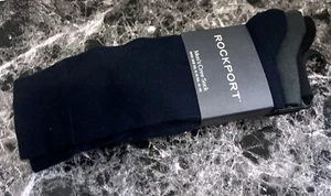 Rockport Men’s Crew Sock Black Grey Blue 3 Pack Shoe Size 8-12 - Picture 1 of 5
