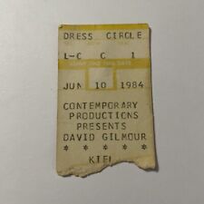 David Gilmour Kiel Auditorium Concert Ticket Stub Vintage June 10 1984