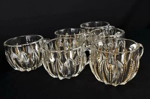 EAPG US Glass Pattern 15023 Beaded Prism Column Clear Punch Cup Set of 6  1893 - Picture 1 of 12