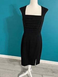 White House Black Market gefüttertes Cocktailkleid Größe 6 Schlitz - Bild 1 von 7