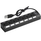 7-Port USB 2.0 Hub with AC Power Adapter and ON/OFF Switch (Black)