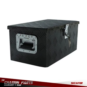 Caja de herramientas de aluminio negra 20"X12"X9,5" para camión caja de herramientas de almacenamiento remolque con bloqueo - Imagen 1 de 13