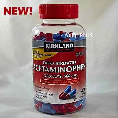 Kirkland Signature Acetaminophen Rapid Release Extra Strength 500mg 400 Gelcaps - Image 1 of 3
