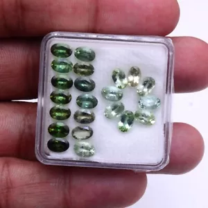 22 piezas piedras preciosas sueltas brillantes corte ovalado de turmalina natural de 6 mm*4 mm sin tratar - Imagen 1 de 7