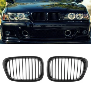 1 par de rejillas de radiador parrilla de riñón negro mate para BMW Serie 5 E39 1997-2004 520i 535i - Imagen 1 de 6