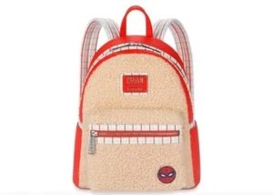 Disney Marvel Spider-Man Faux Fur - With Great Power - Loungefly Mini Backpack - Picture 1 of 4