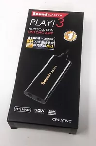 Creative Sound Blaster Play 3 Hi-Res USB DAC AMP Audio Adapter SB1730 - Picture 1 of 3