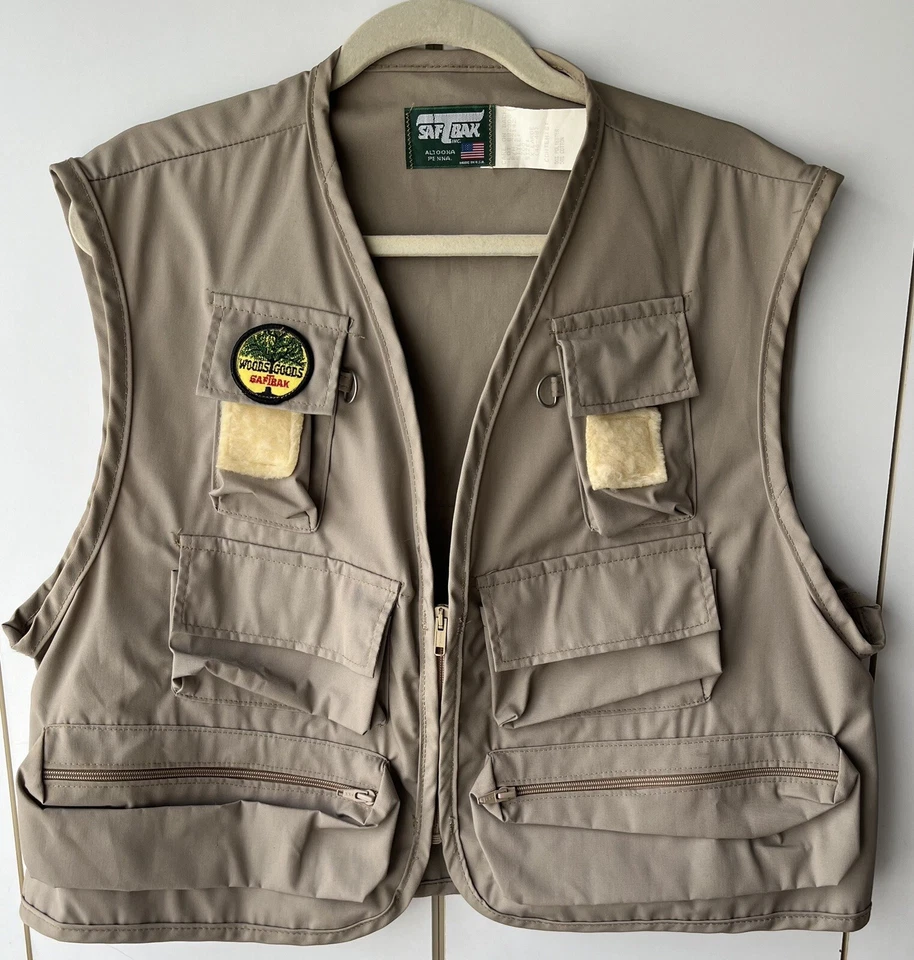 Vintage SAFTBAK WOODS GOODS Hunting Vest XL Made In USA - Image 1 of 1