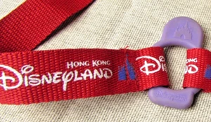 Red Disneyland Hong Kong Bottle Holder Waist Strap - Picture 1 of 5