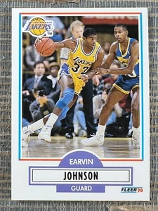 Earvin Magic Johnson 1990-91 Fleer #93 Los Angeles Lakers - Imagen 1 de 2