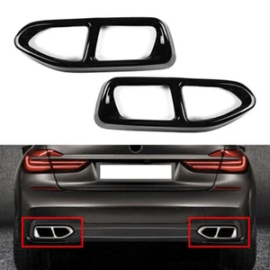 Para BMW Serie 7 G11 G12 16-18 Estilo M Silenciador Trasero Tubo de Escape Cubierta Borde - Imagen 1 de 7
