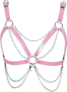 Breast Harness bra Belt Waist Chain Body Caged Tassel Punk Festival - Picture 1 of 6