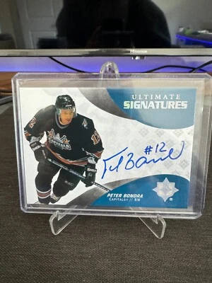 2020-21 Upper Deck Ultimate Signatures automático #US-PB Peter Bondra ¡Tapas! Foto 1 de 2