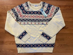 Blueberry Pet Men's XXL Beige Holiday Sweater NWT 898 - Picture 1 of 9