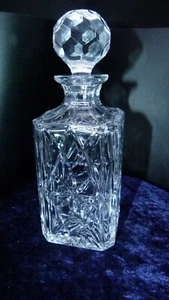 Cut Crystal Decanter square, 1.97kg 26cm,(10.23") x 9cm,(3.54") free delivery - Picture 1 of 8