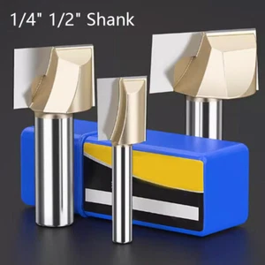Wood Router Bit Carbide Bottom Cleaning Router CNC Milling Cutter- 1/4" 1/2" SHK - Picture 1 of 32